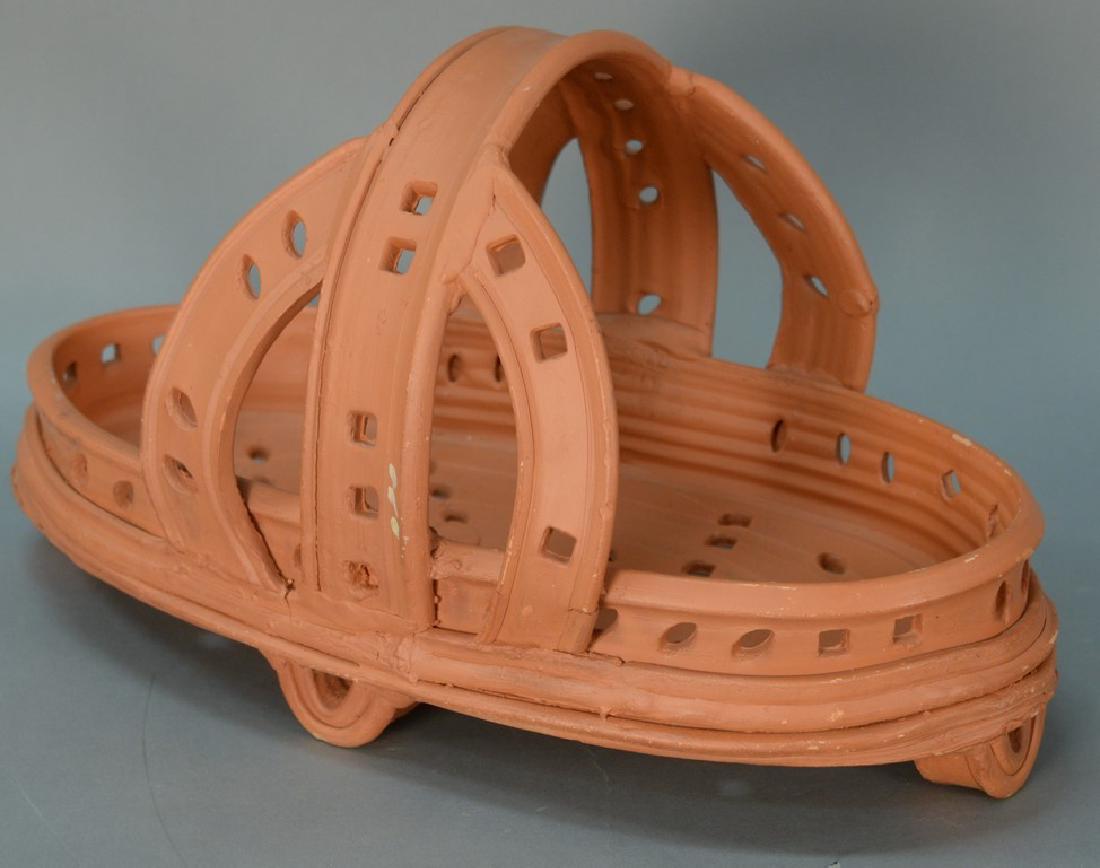 Betty Woodman (b. 1930) terracotta handled basket (1 of 4)