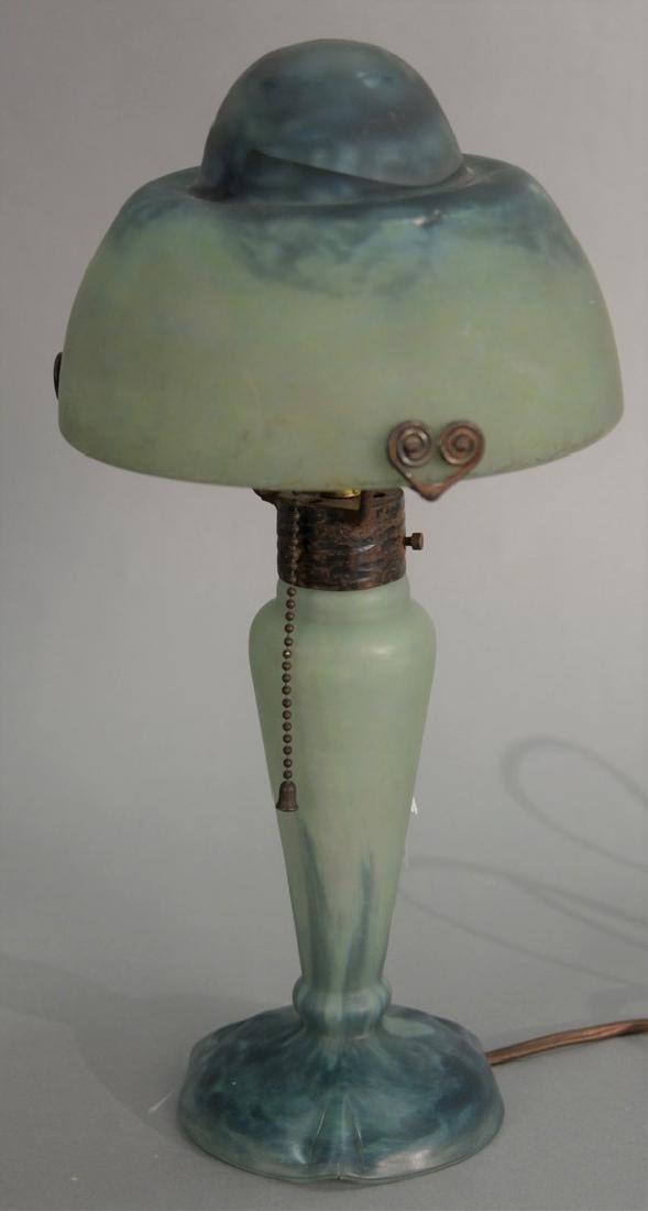 Daum Nancy mushroom table lamp, green and blue color, (1 of 15)