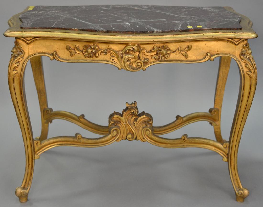 French style marble top center table. (1 of 12)