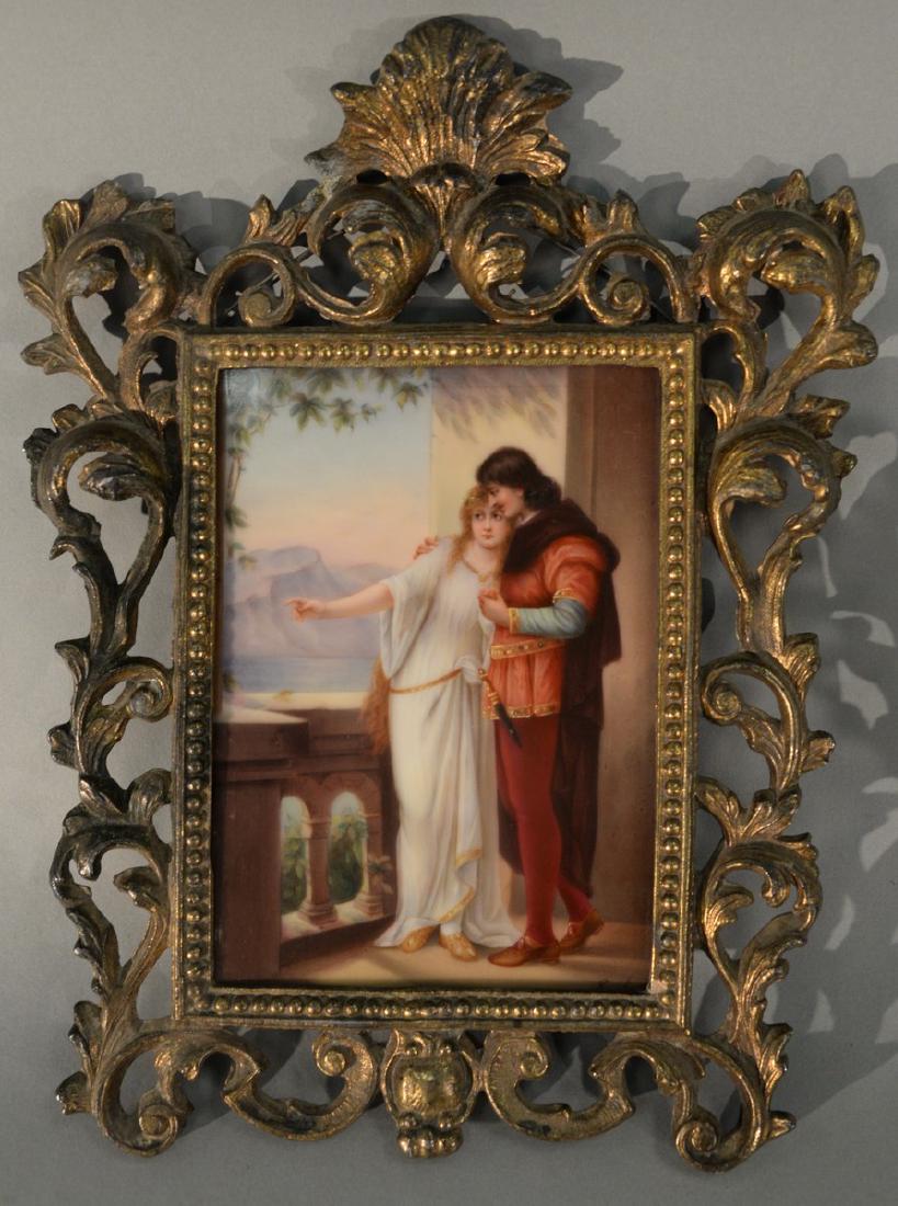 German porcelain plaque "Romeo Juliet", marked on (1 of 8)