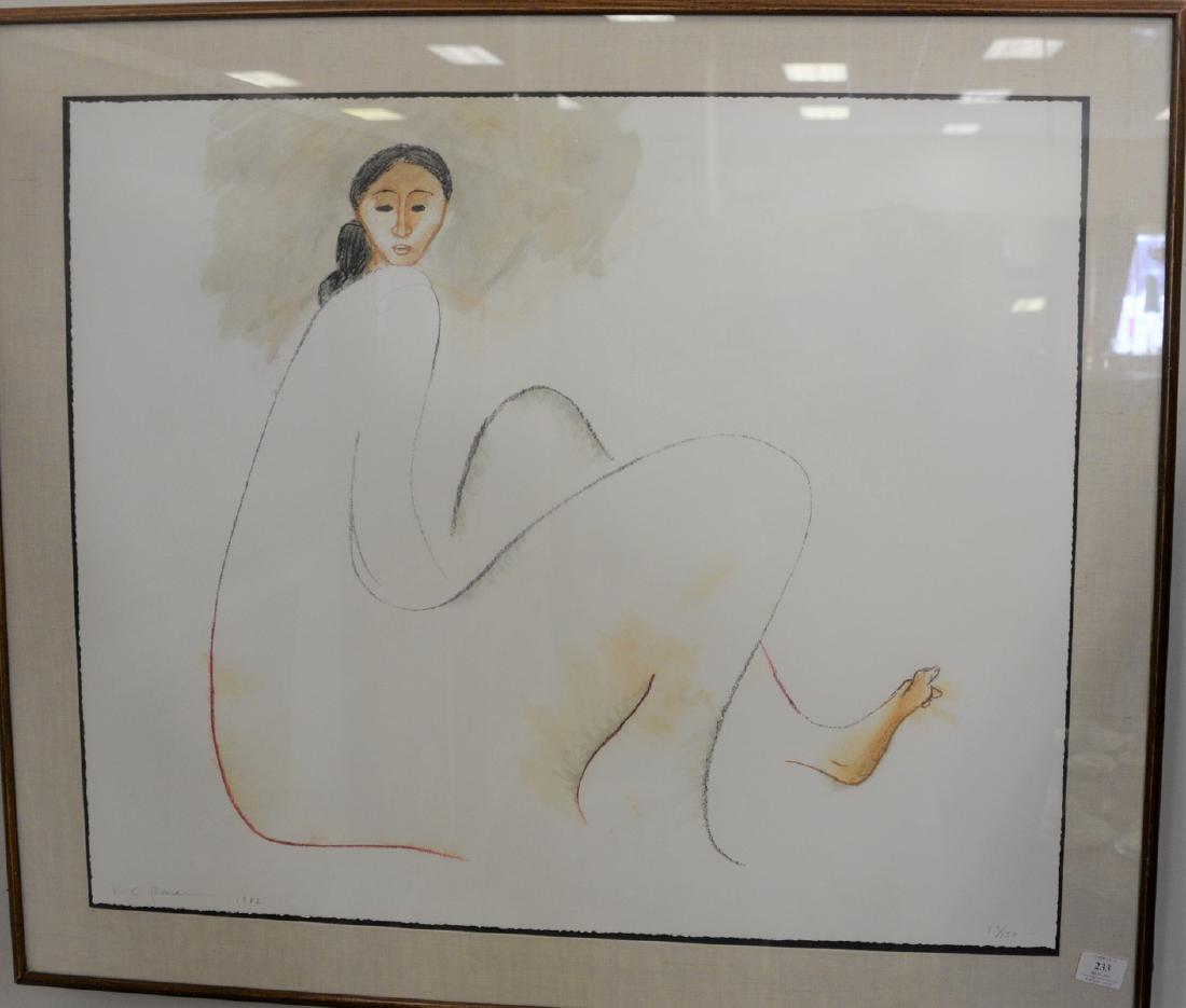 R.C. Gorman, colored lithograph, Young Girl, signed and (1 of 10)