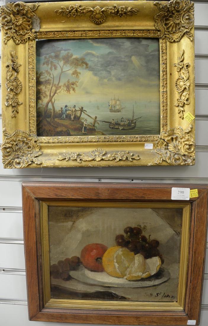 Two framed primitive (18th-19th century) paintings to (1 of 6)