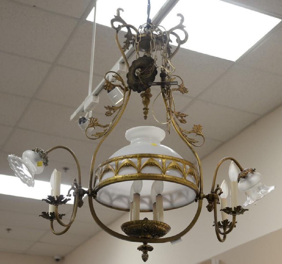 Four piece lot to include a Victorian hanging shade (1 of 8)