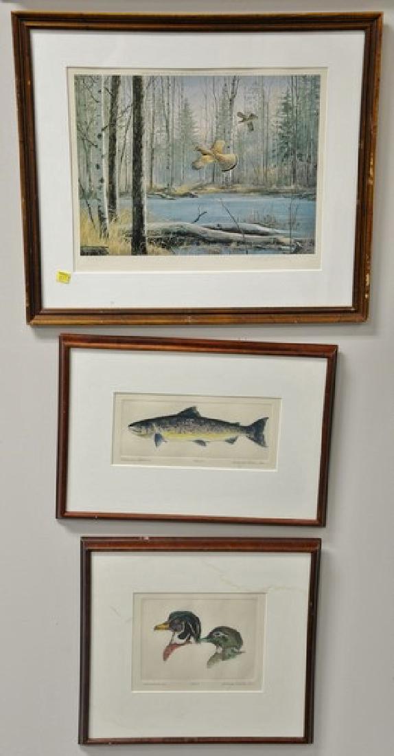 Group of eight framed sporting pieces to include  "The (1 of 4)