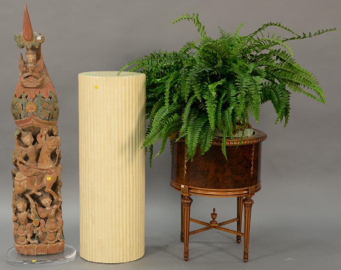 Three piece group to include a mahogany plant stand (1 of 4)