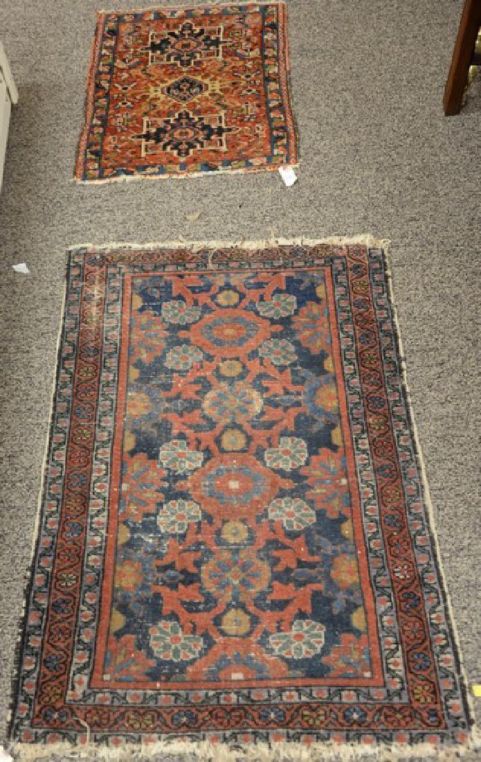 Two Oriental throw rugs. 2'6" x 3'9" and 1' x 2'6" (1 of 3)
