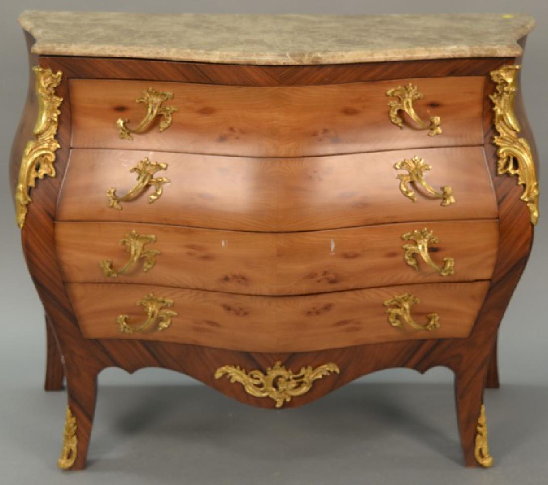 French style marble top chest with four drawers (1 of 5)