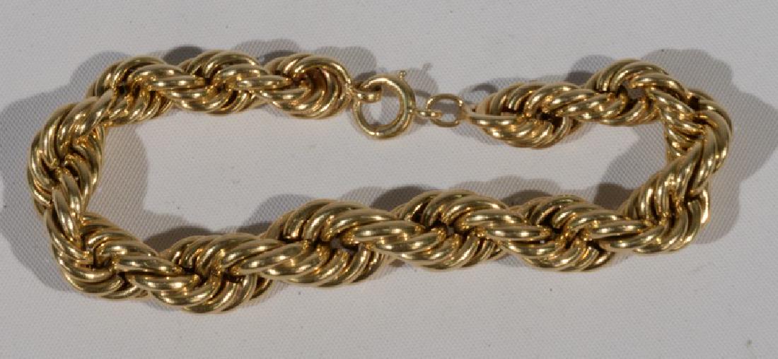 NO CREDIT CARDS FOR JEWELRY  14 karat gold bracelet. (1 of 3)