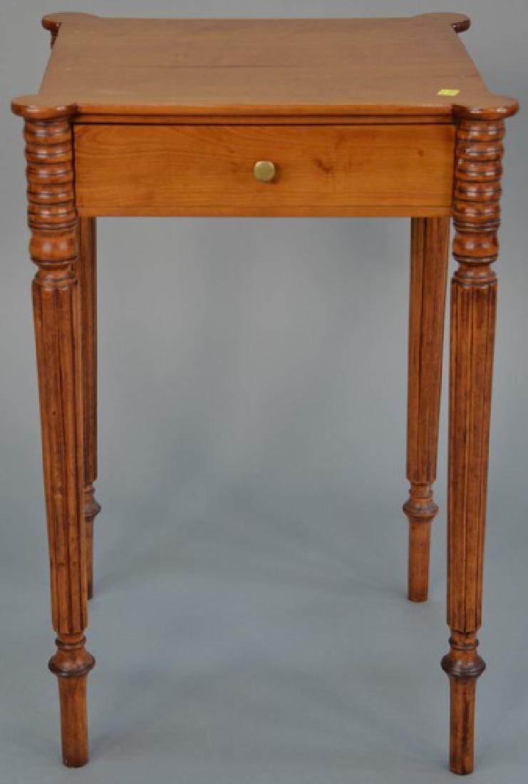 Sheraton one drawer stand with turret corners, set on (1 of 5)