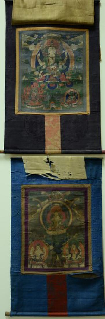 Two Tibetan Thangka including phra phrom and the other (1 of 5)