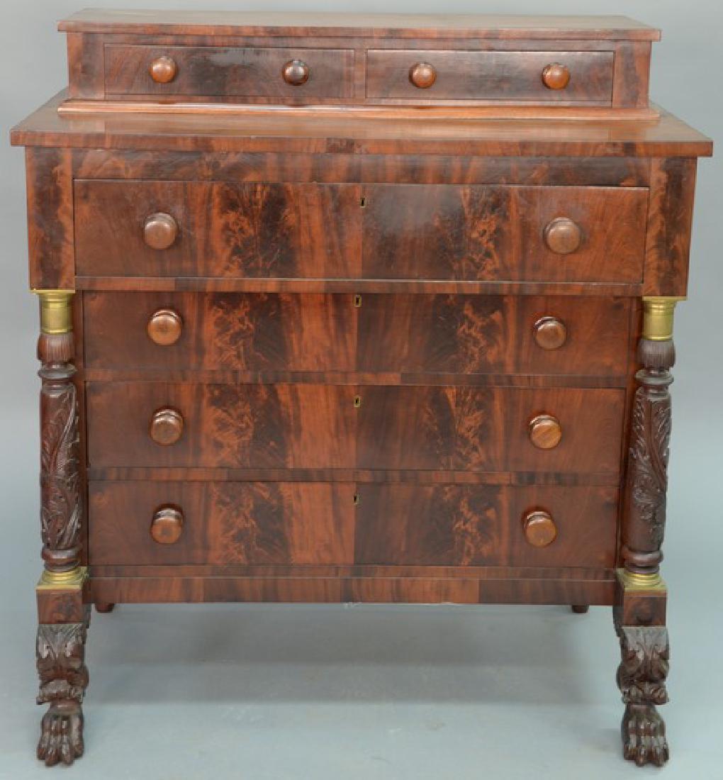 Federal mahogany two over four drawer chest in two (1 of 6)