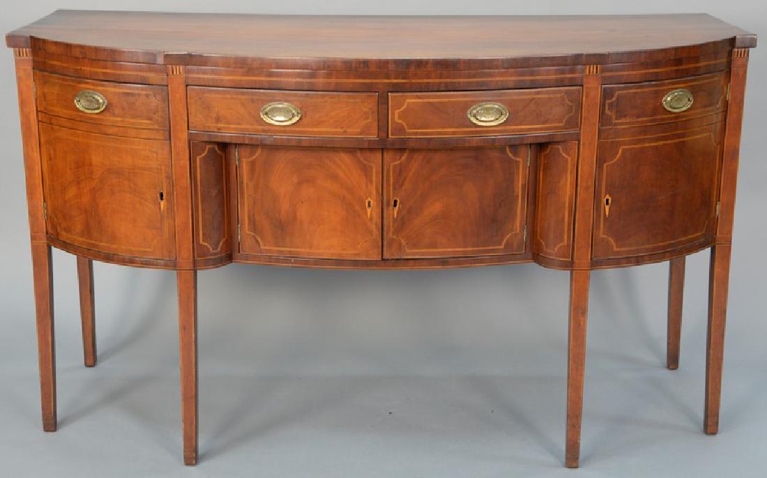 Federal mahogany sideboard having shaped bowed front (1 of 8)