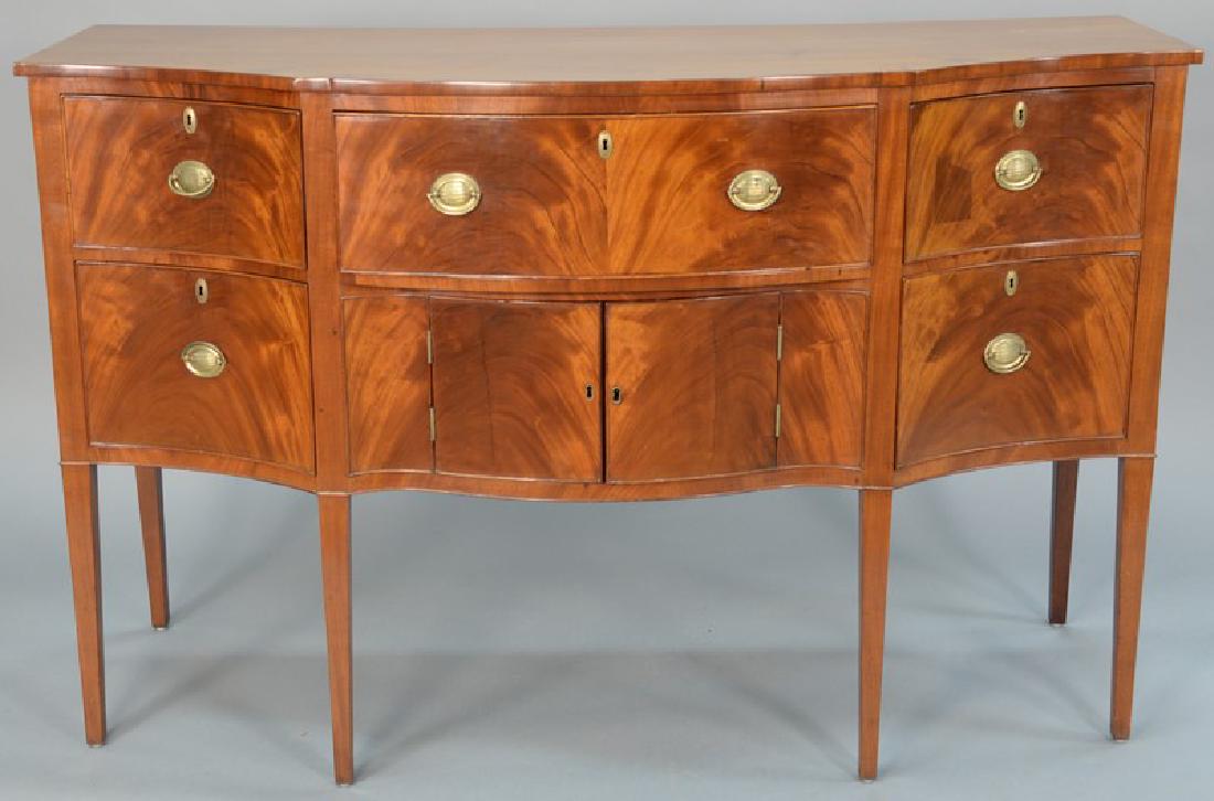 Federal mahogany sideboard with D shaped top over (1 of 7)
