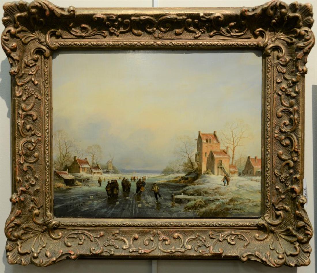 Charles Henri Joseph Leickert (1816-1907)  oil on board (1 of 4)