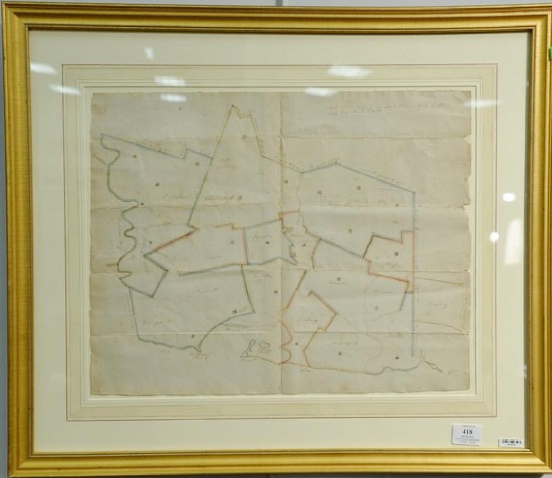 Hand drawn and colored map of Massachusetts including (1 of 5)