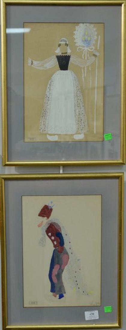 Marcel Vertes (1895-1961)  watercolor on paper  Man's (1 of 5)