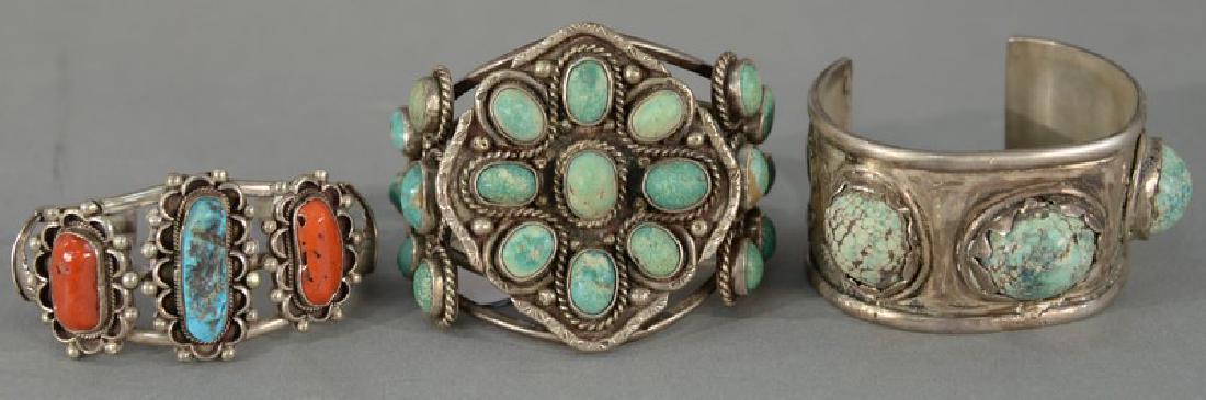 NO CREDIT CARDS FOR JEWELRY  Three silver and turquoise (1 of 7)