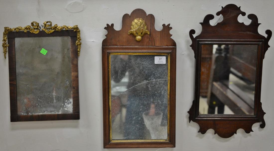 Group of three courting mirrors including two 18th (1 of 3)