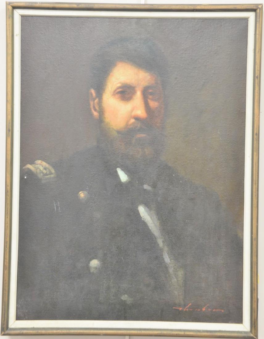 William Thomson (1931-2014), oil on canvas, portrait of (1 of 3)