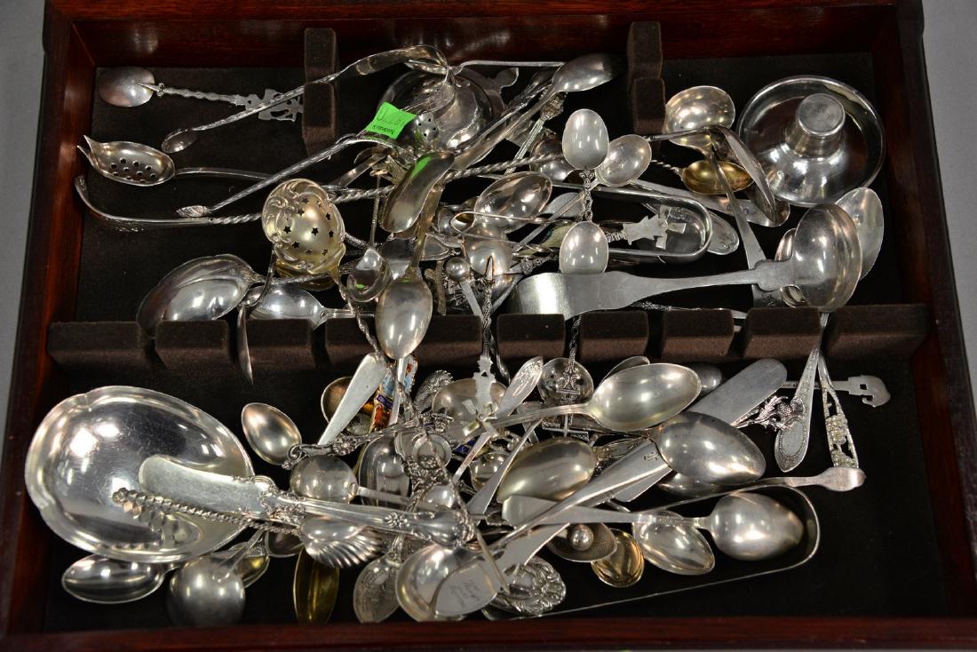 Large group of mostly souvenir spoons, mostly sterling. (1 of 3)