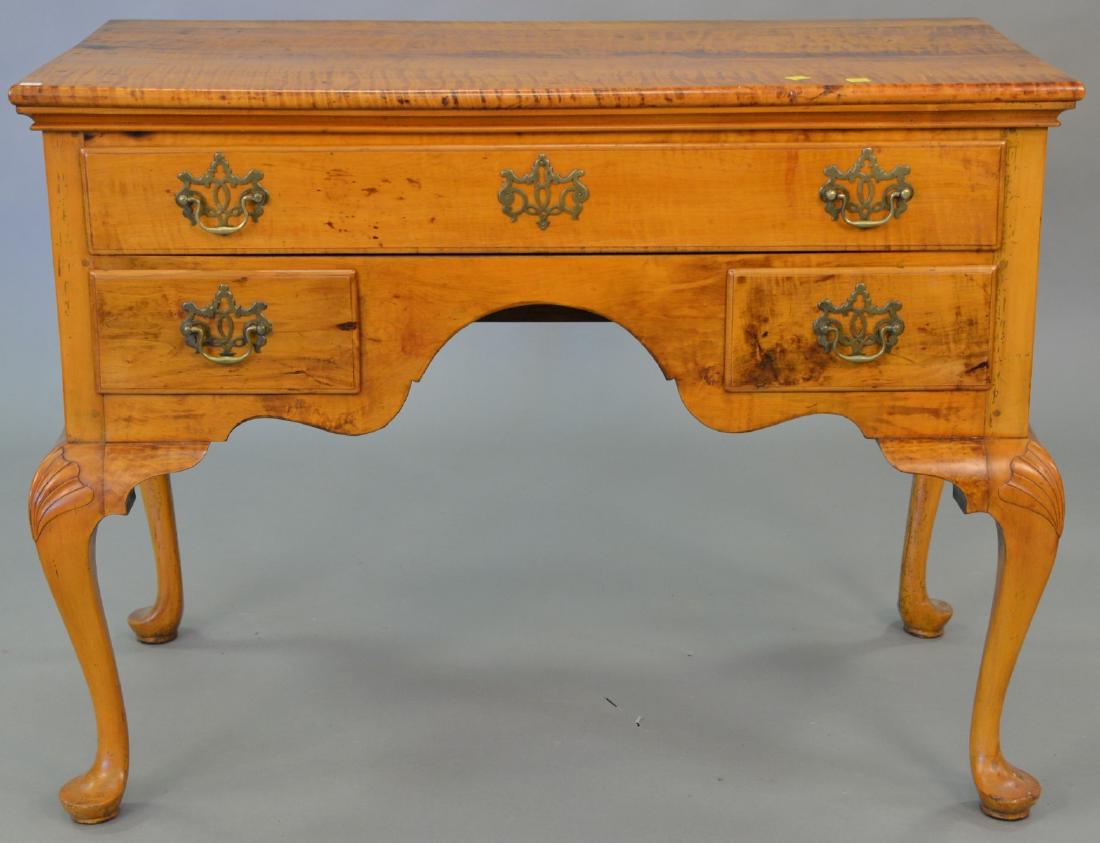 Maple and tiger maple Queen Anne style vanity. ht. 30 (1 of 4)