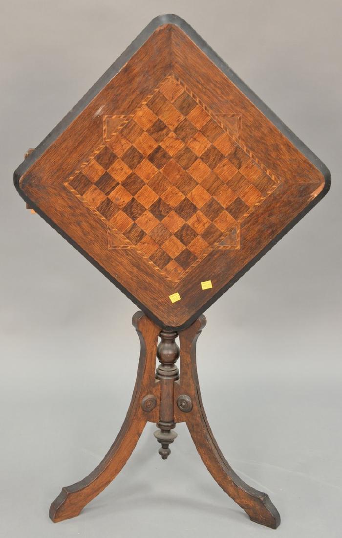 Victorian game table, tip top with one drawer, circa (1 of 4)