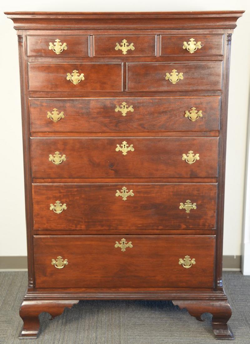 Walnut tall chest (1 of 6)