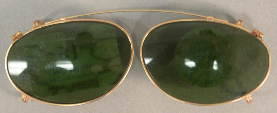 10 karat gold framed sunglass frames. length 4 1/4 (1 of 3)