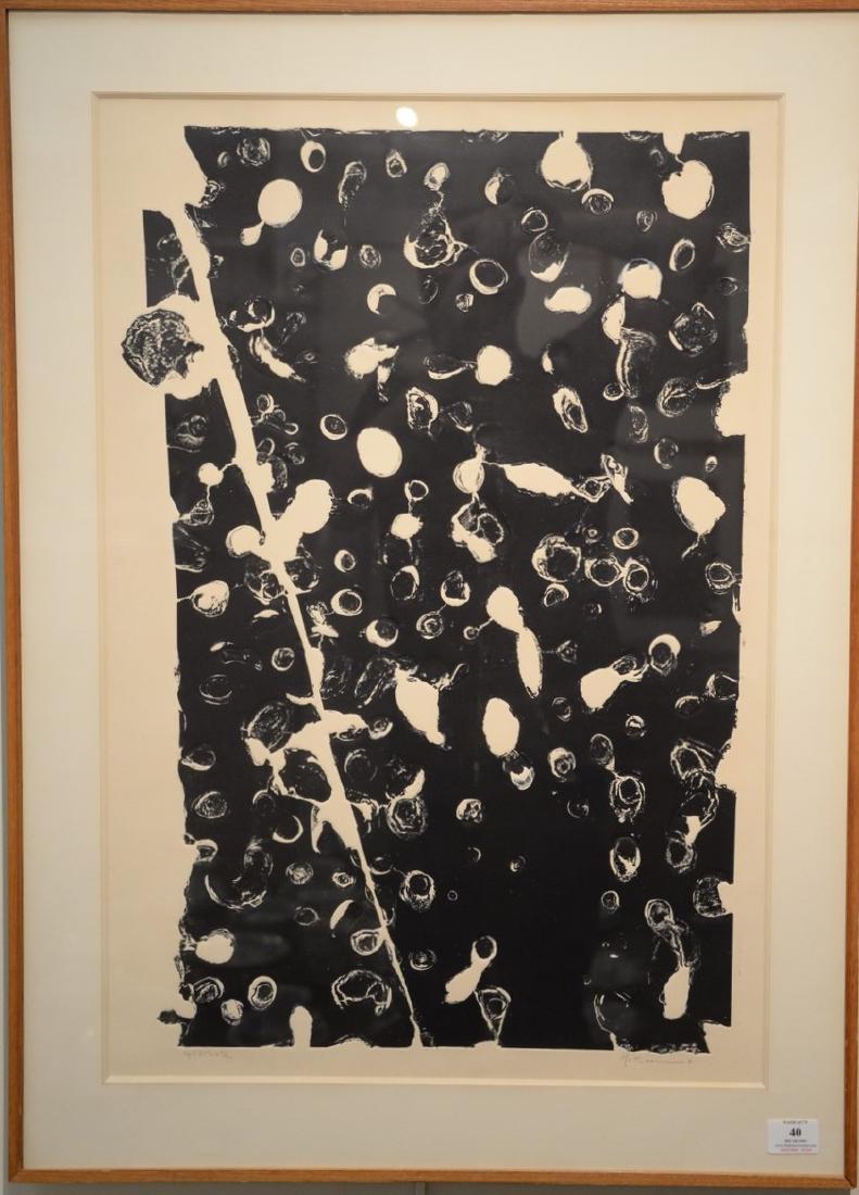 Mitsuo Kano (B. 1933), intaglio, "Flood: Flutter" 1965, (1 of 5)