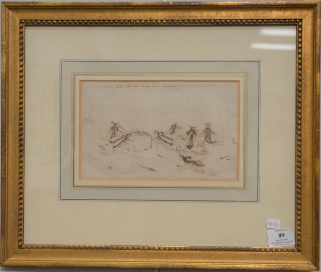 Georgina Cave Gaskin (1868-1934), pen on paper, "How (1 of 4)