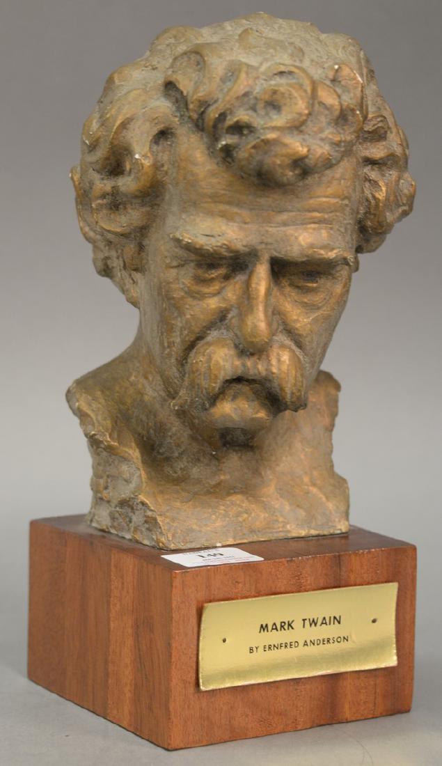 Ernfred Anderson (b. 1896) plaster sculpture bust of (1 of 3)
