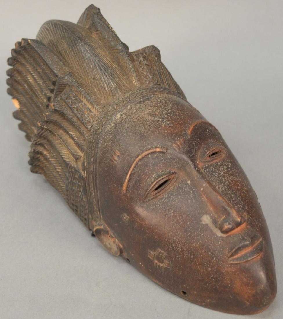 African Ivory coast Baule tribal mask.  height 14 (1 of 4)