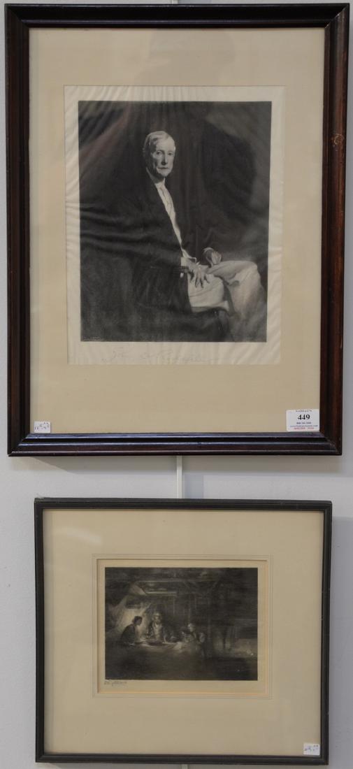 Two Timothy Cole engravings on tissue paper including (1 of 11)