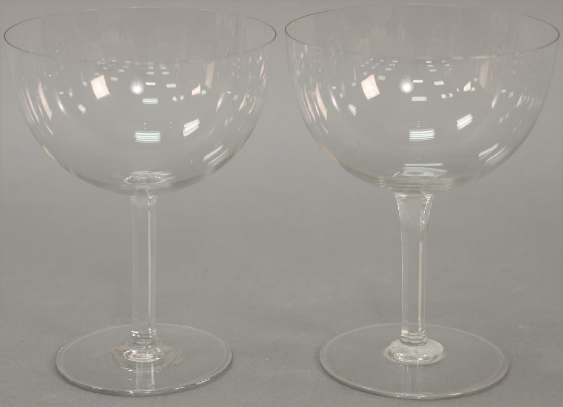 Set of twenty-three Baccarat Rabelais pattern oversized: Set of twenty-three Baccarat Rabelais pattern oversized gourmet/wine glasses. Provenance: Estate of Peggy & David Rockefeller having stamp/label.