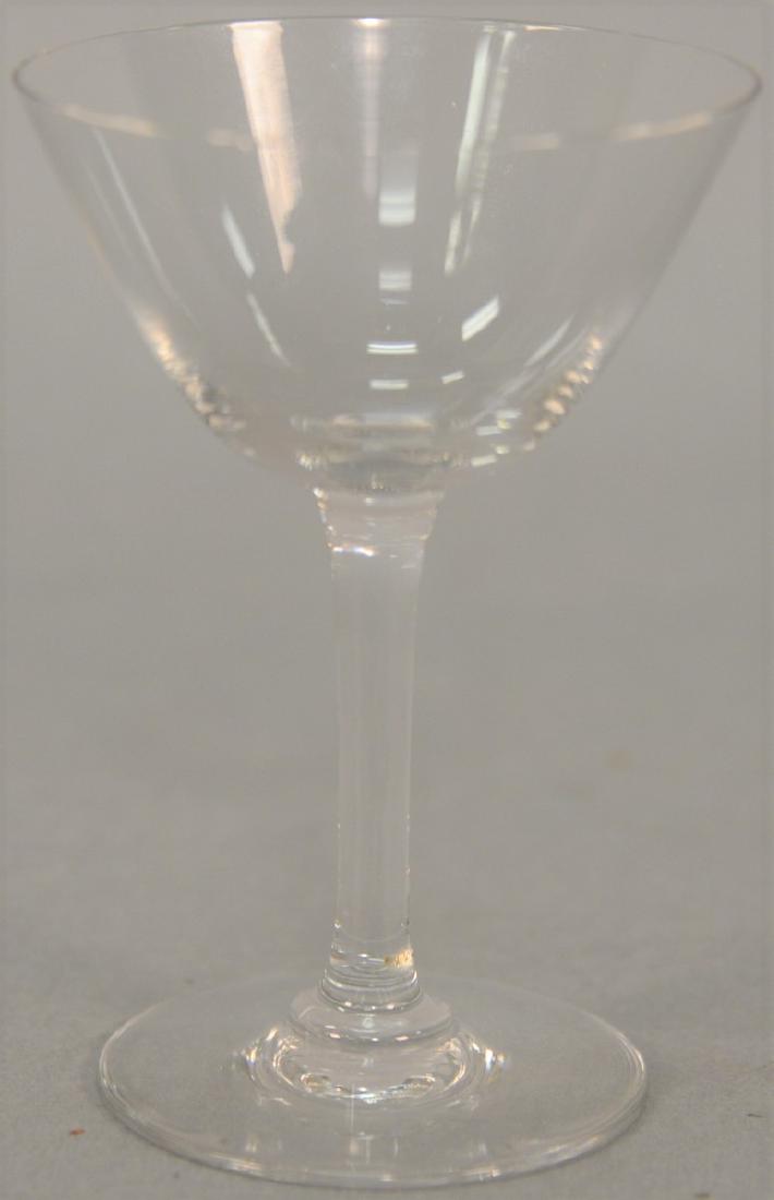 Set of twenty-two Baccarat liquor cocktail glasses.: Set of twenty-two Baccarat liquor cocktail glasses. height 4 1/4 inches Provenance: Estate of Peggy & David Rockefeller having stamp/label.