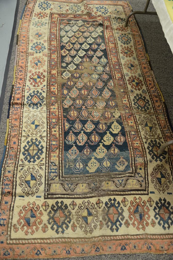 Caucasian Oriental runner (worn). 4' x 8'8" (1 of 4)
