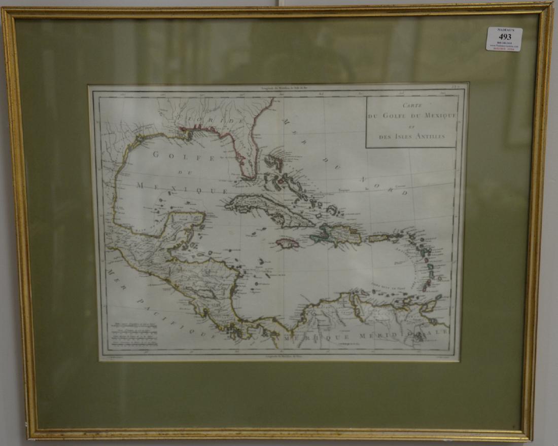 Two framed maps including Carte Du Golfe Du Mexique et (1 of 4)