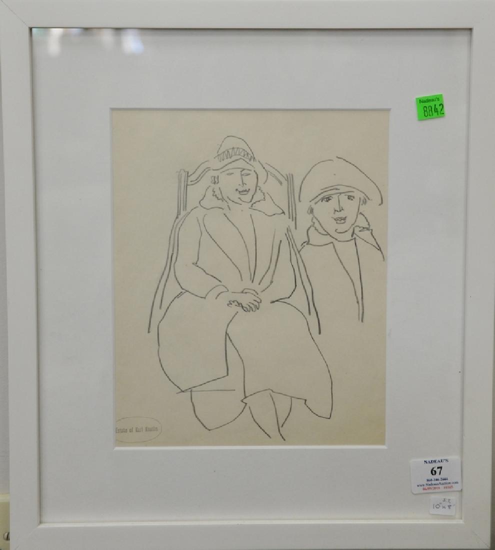 Karl Knaths (1891-1971), pencil on paper, pencil sketch (1 of 3)