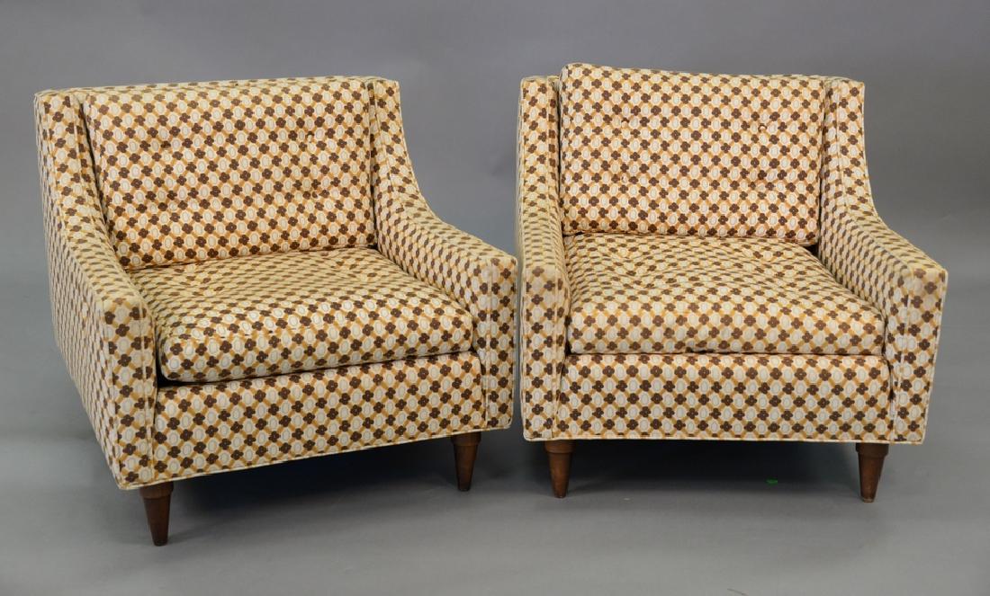 Pair of club chairs attributed to Kent Coffey.: Pair of club chairs attributed to Kent Coffey.