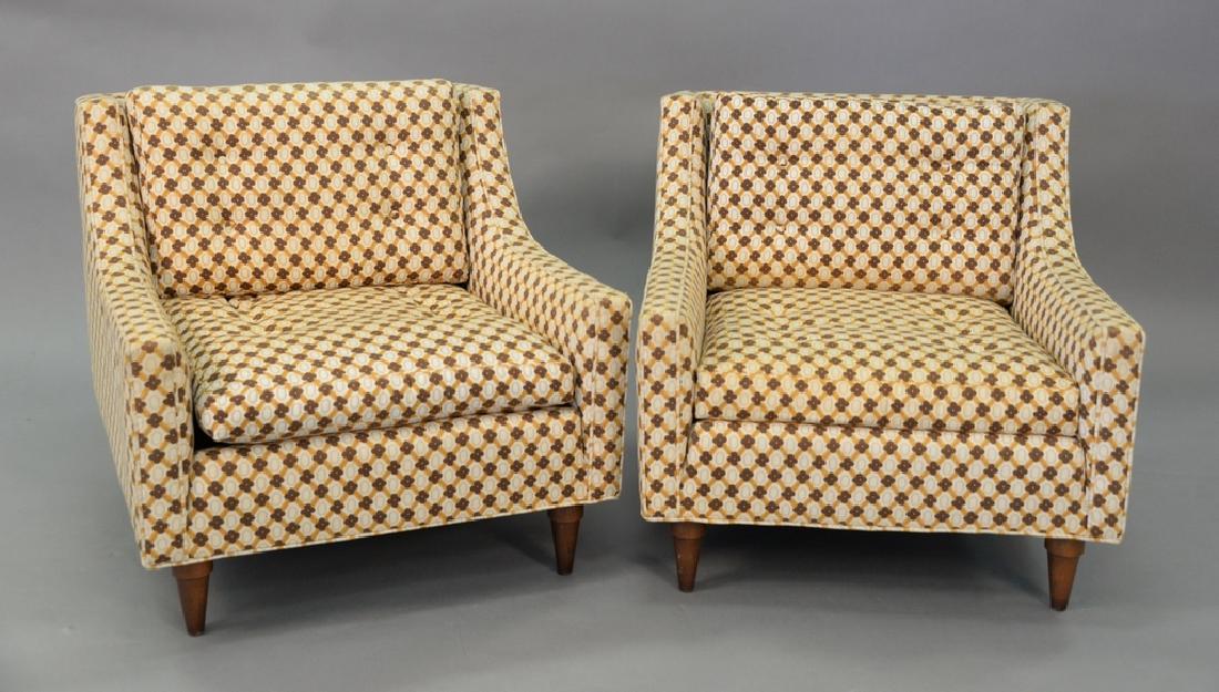 Pair of club chairs, attributed to Kent Coffey.: Pair of club chairs, attributed to Kent Coffey.