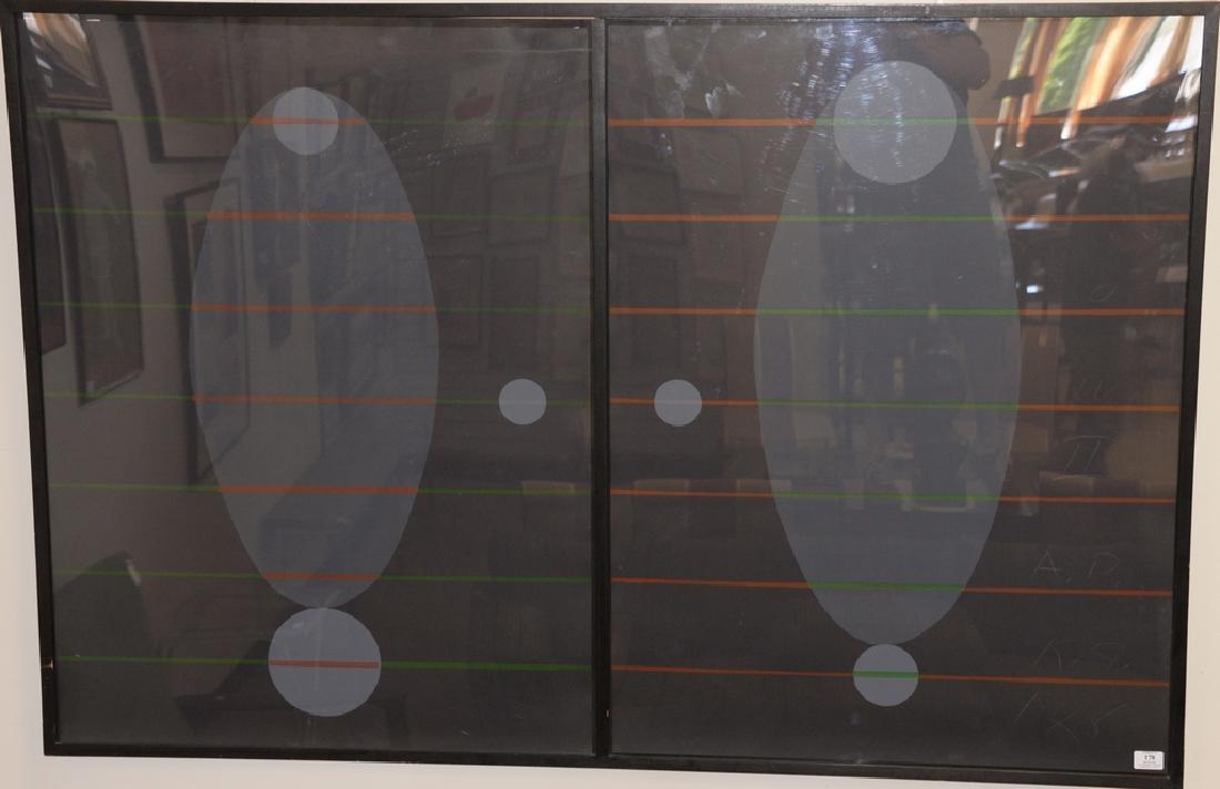 Keith Sonner (b. 1941), diptych lithograph, two sheets, (1 of 4)
