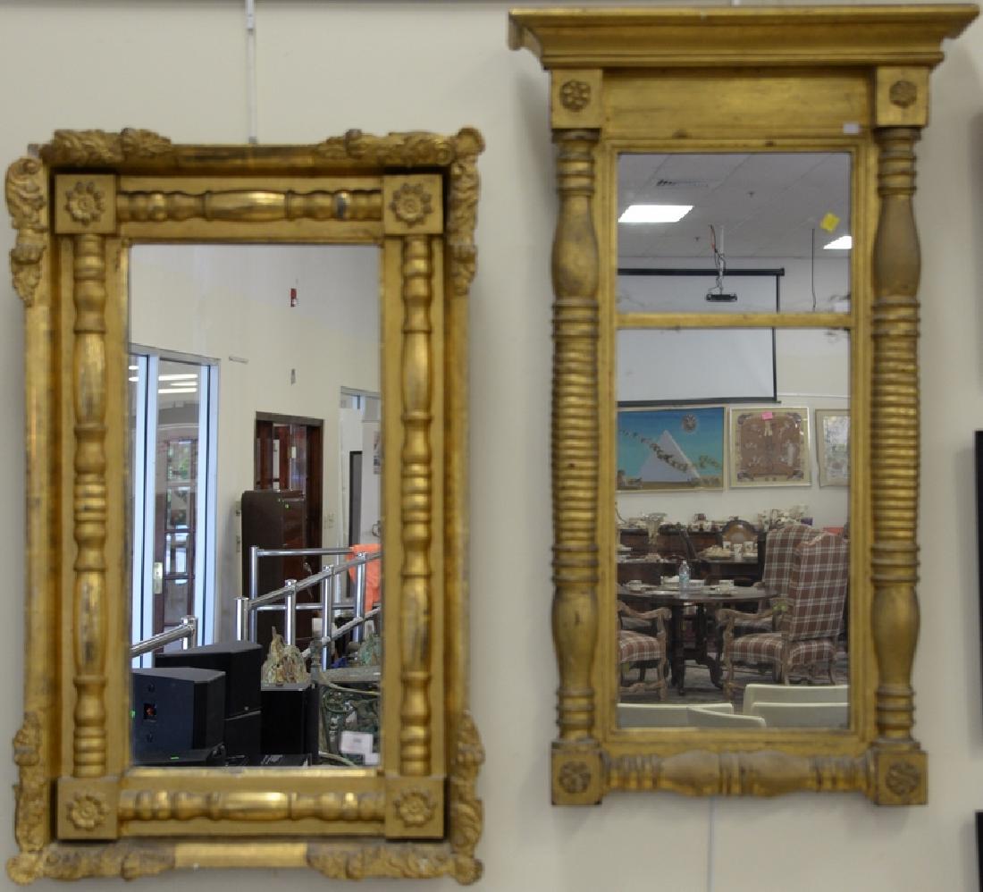 Two Federal gilt mirrors, 38 1/2" x 25 1/2" and 42" x (1 of 3)