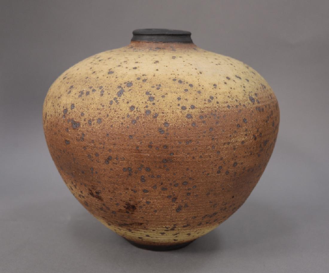 Otto and Vivika Heino large squat stoneware vase, (1 of 4)