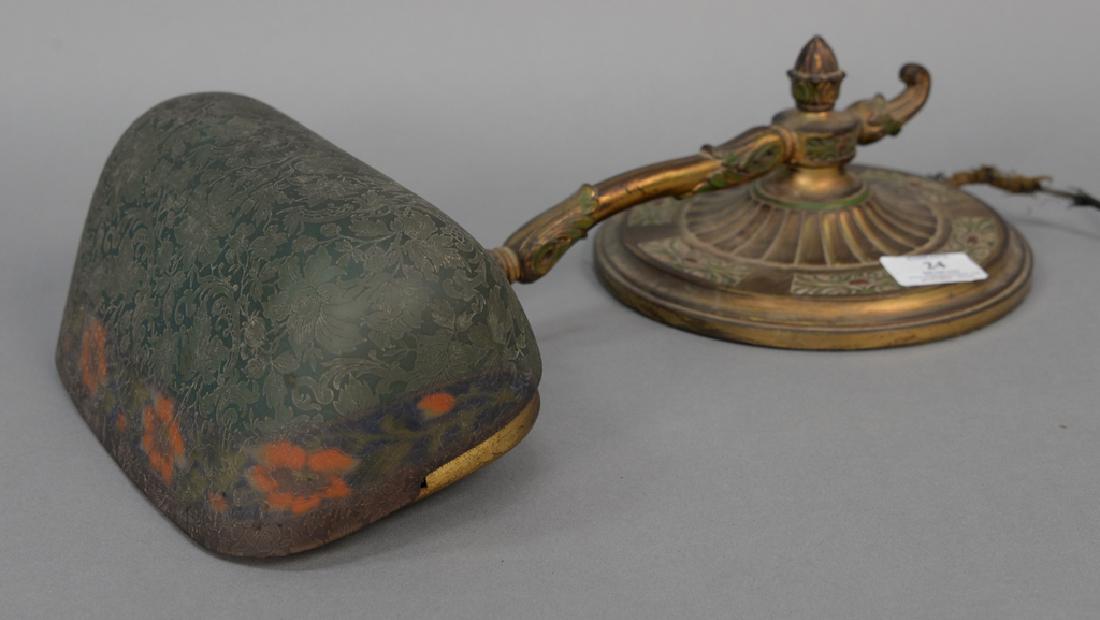 Emerald lite desk lamp on original base with chipped (1 of 5)