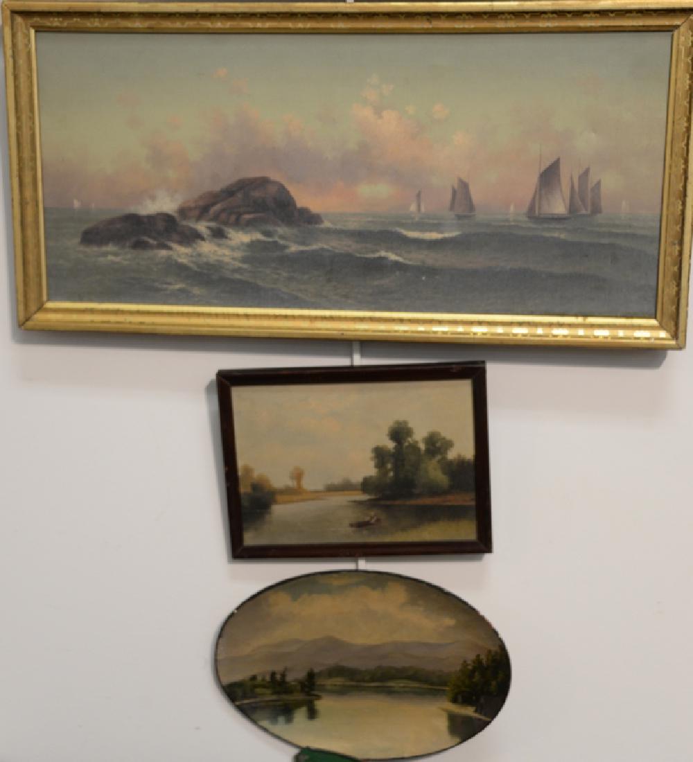 Four paintings to include G.A. Mackay, oil on board, (1 of 4)