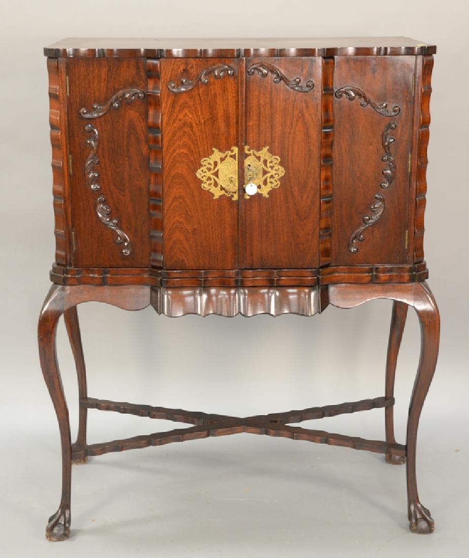 Chippendale style bar cabinet with ball and claw feet. (1 of 5)