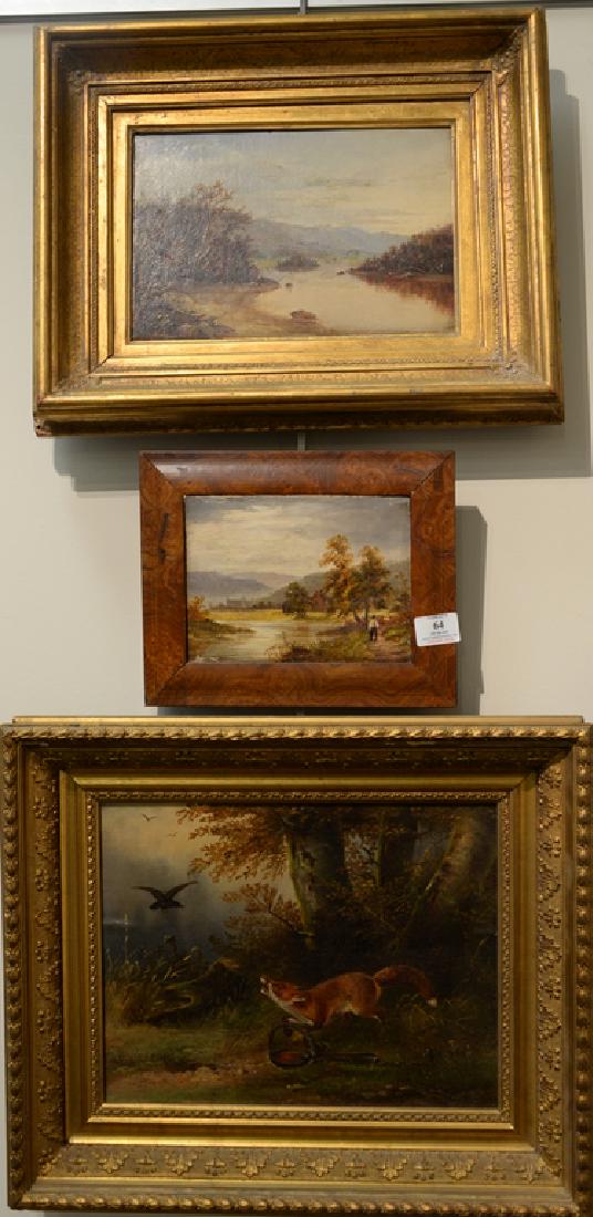 Three framed oil paintings to include Small One of Man (1 of 4)