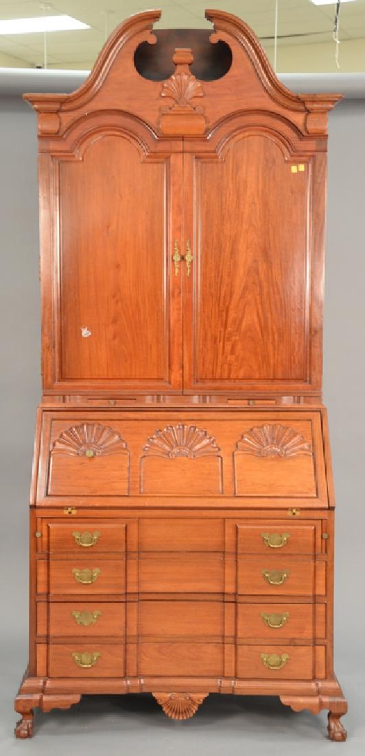 Custom mahogany secretary desk having bonnet two door (1 of 6)
