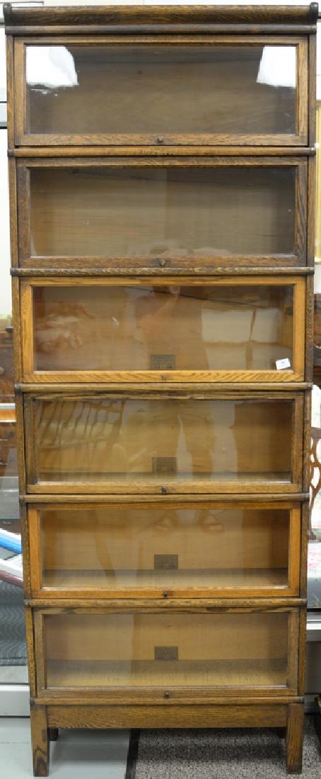 Globe-Wernicke oak six section stacking Barrister (1 of 4)