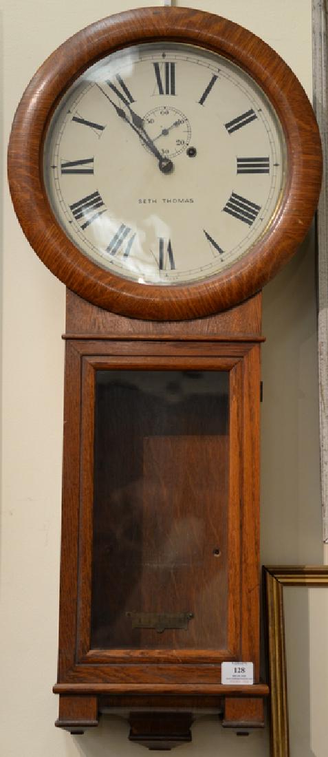 Seth Thomas oak weight driven regulator clock (weight (1 of 2)